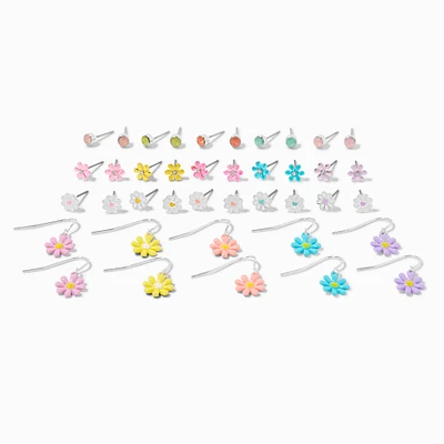 Spring Flowers Mixed Earring Set - 20 Pack 