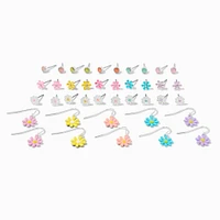 Spring Flowers Mixed Earring Set - 20 Pack 