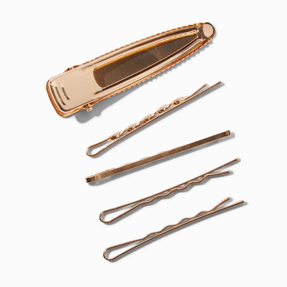 Gold Hair Pins & Clips - 5 Pack 