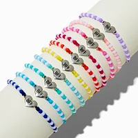 Best Friends Heart Adjustable Bracelets - 10 Pack