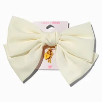 T H E M E x Claire's Heart Lock & Key White Hair Bow Clip