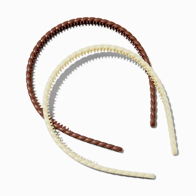 Neutral Chain Plastic Headbands - 2 Pack