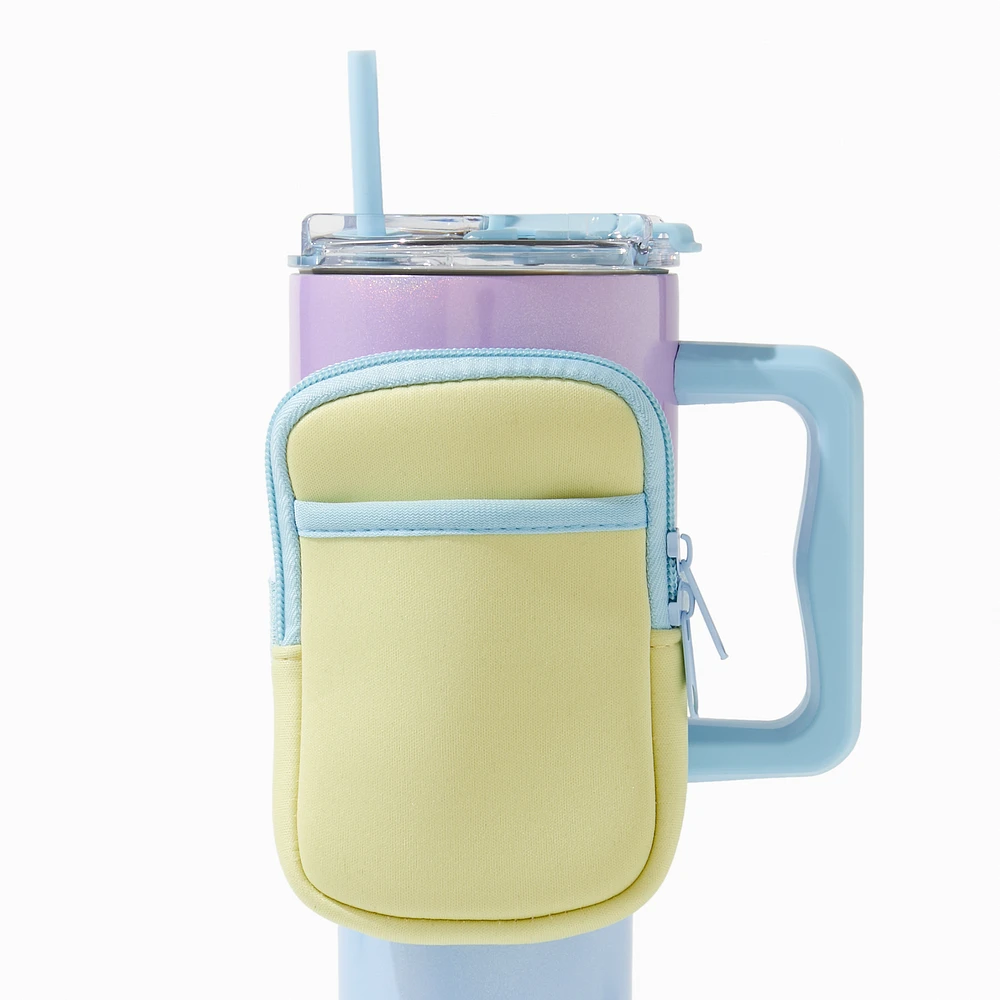 Pastel Yellow Water Bottle Pouch