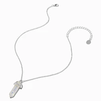 UV Color-Changing Glitter Clear Mystical Pendant Necklace