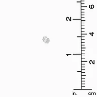 Silver-tone Cubic Zirconia 2mm, 3mm, & 4mm Round Stud Earrings - 3 Pack