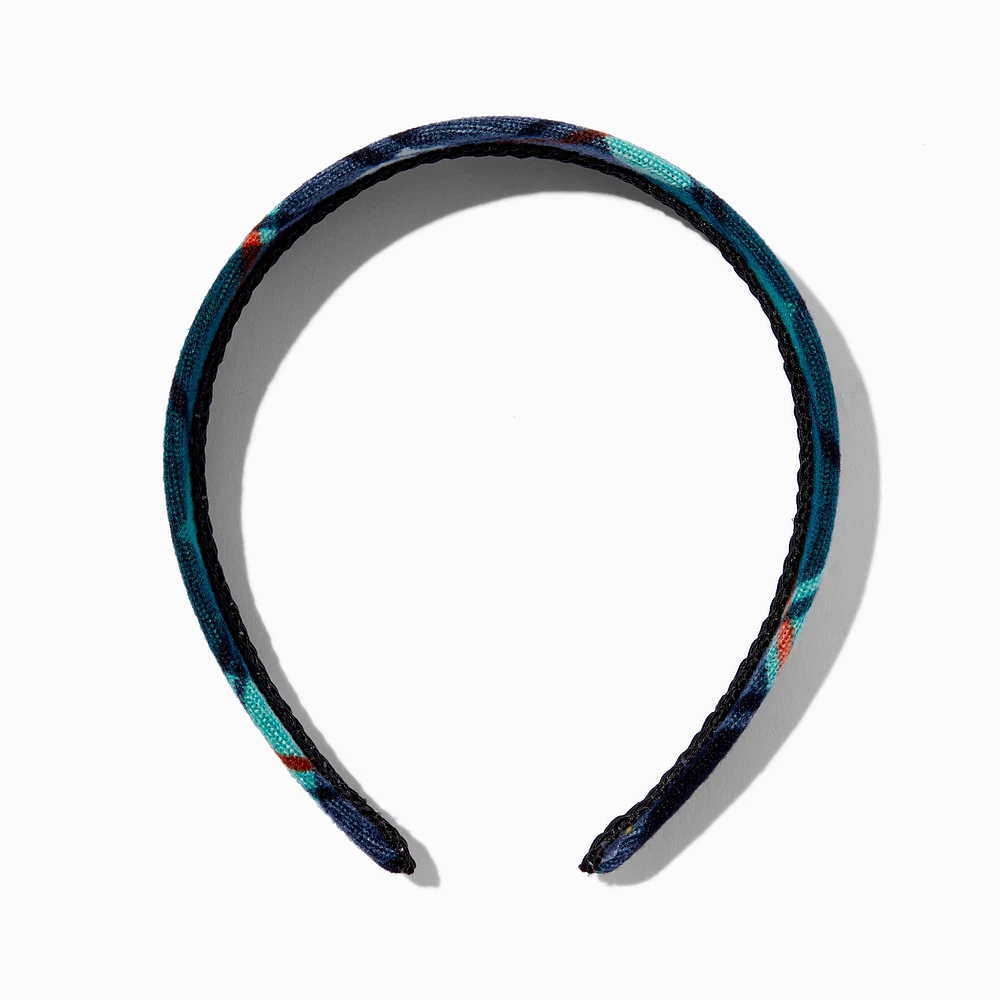 Blue Plaid Headband