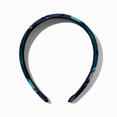Blue Plaid Headband