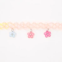 Pastel Flower Power Tattoo Choker Necklace