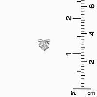 Silver-tone Cubic Zirconia Bow Stud Earrings 