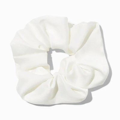 White Satin Hair Scrunchie