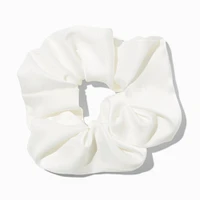 White Satin Hair Scrunchie