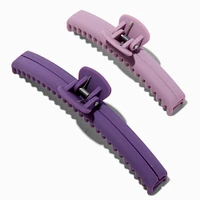 Matte Purple Athletic Hair Claws - 2 Pack