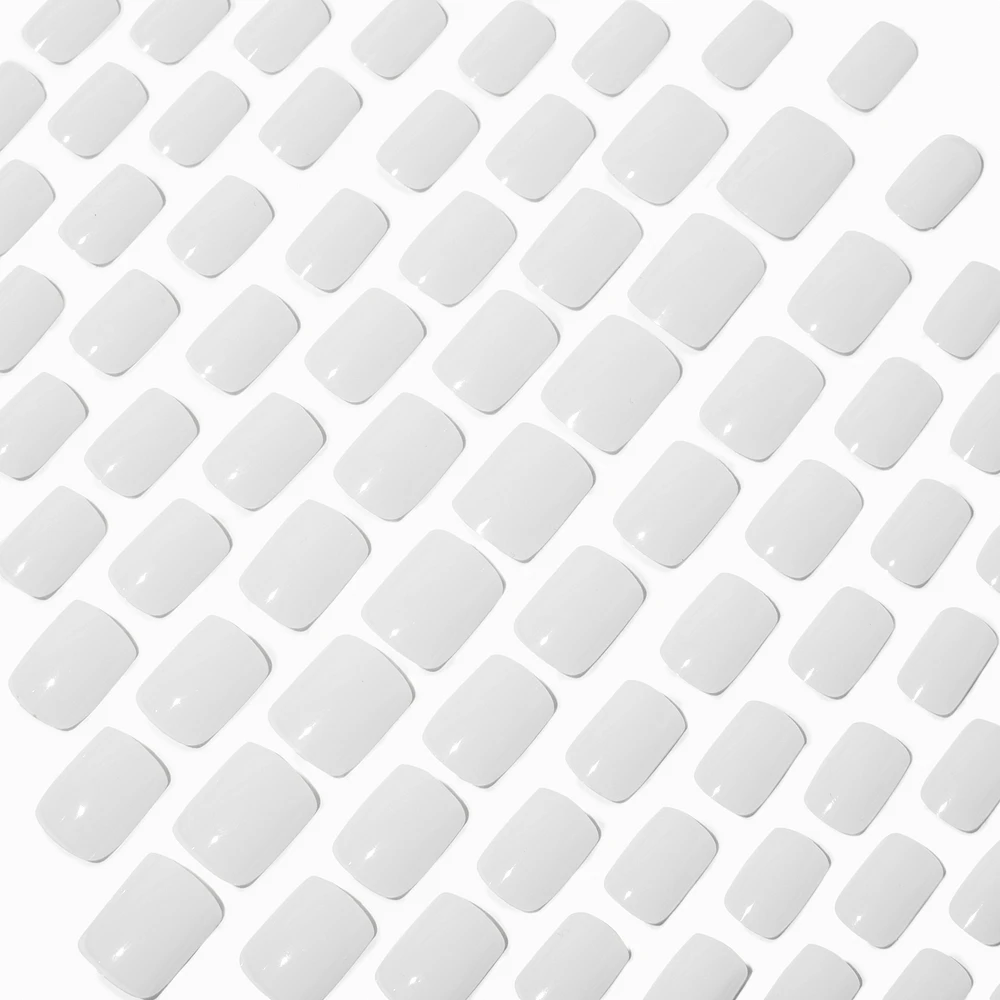 Natural Square Vegan Faux Nail Set - 100 Pack
