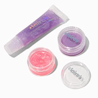 Purple Checkered Lip Gloss Palette Set - 3 Pack