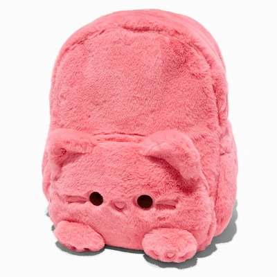 Claire's Club Furry Pink Cat Dome Backpack