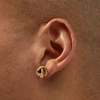 Gold-tone Rope Knot Stud Earrings