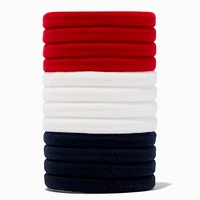 Red, White, & Black Hair Ties - 12 Pack