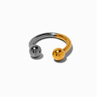 16G Mixed Metal Titanium Horseshoe Septum Nose Ring