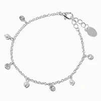 Silver-tone Cubic Zirconia & Pearl Confetti Bracelet 