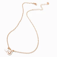 Bubble Initial Heart Pendant Necklace