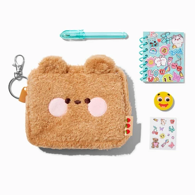 Brown Bear 4'' Mini Bag Stationery Set