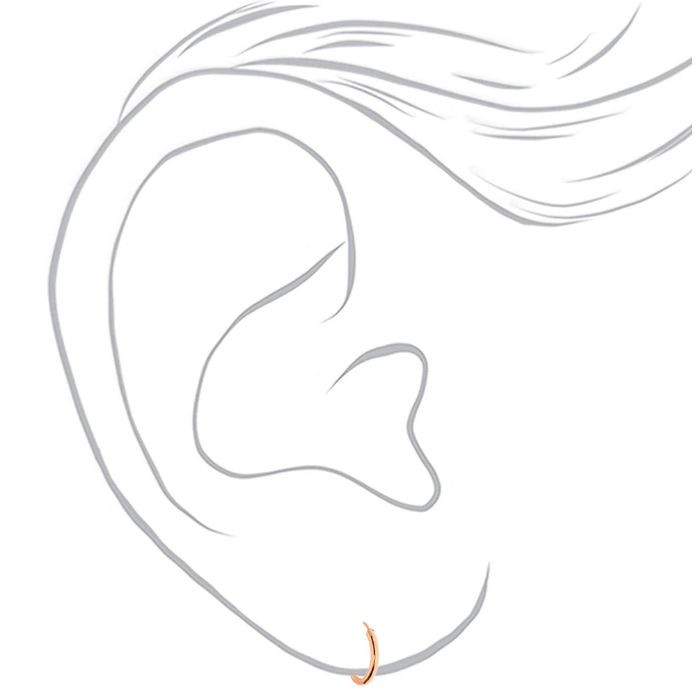 C LUXE by Claire's 18k Rose Gold Plated Cubic Zirconia Earring Set - 3 Pack