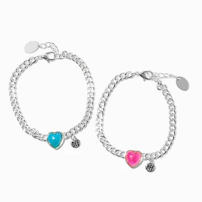 Best Friends Heart Mood Charm Bracelets - 2 Pack