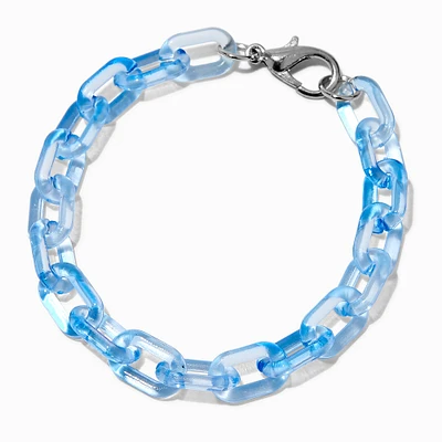 Clear Blue Chain-link Handle Charm