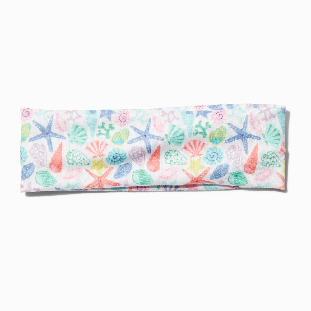 Claire's Club Seashell Printed Headwrap