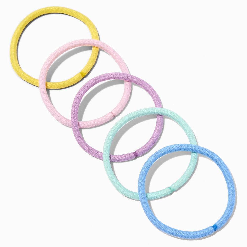 Mixed Pastels Lurex Hair Ties - 12 Pack
