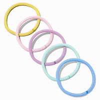 Mixed Pastels Lurex Hair Ties - 12 Pack