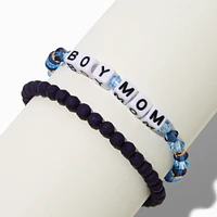 Mommy & Me Beaded "Boy Mom" Stretch Bracelets - 2 Pack