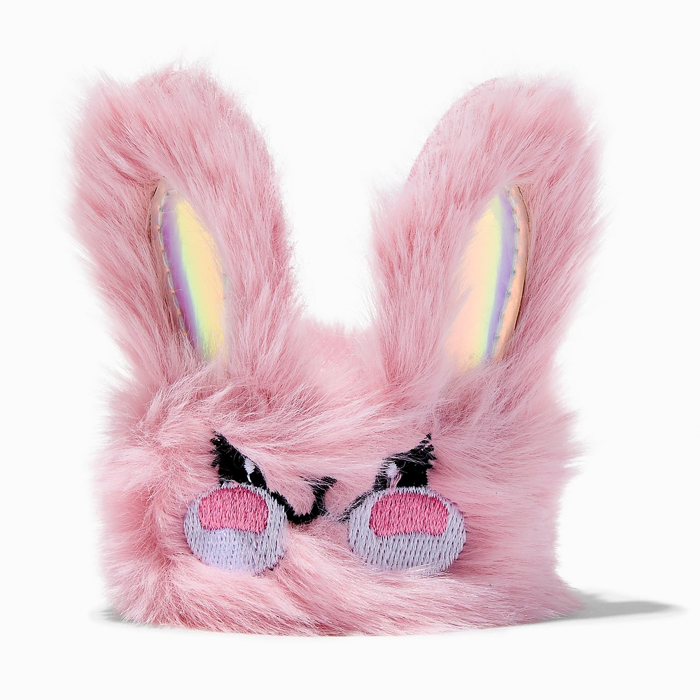 Pink Fuzzy Bunny Slap Bracelet 