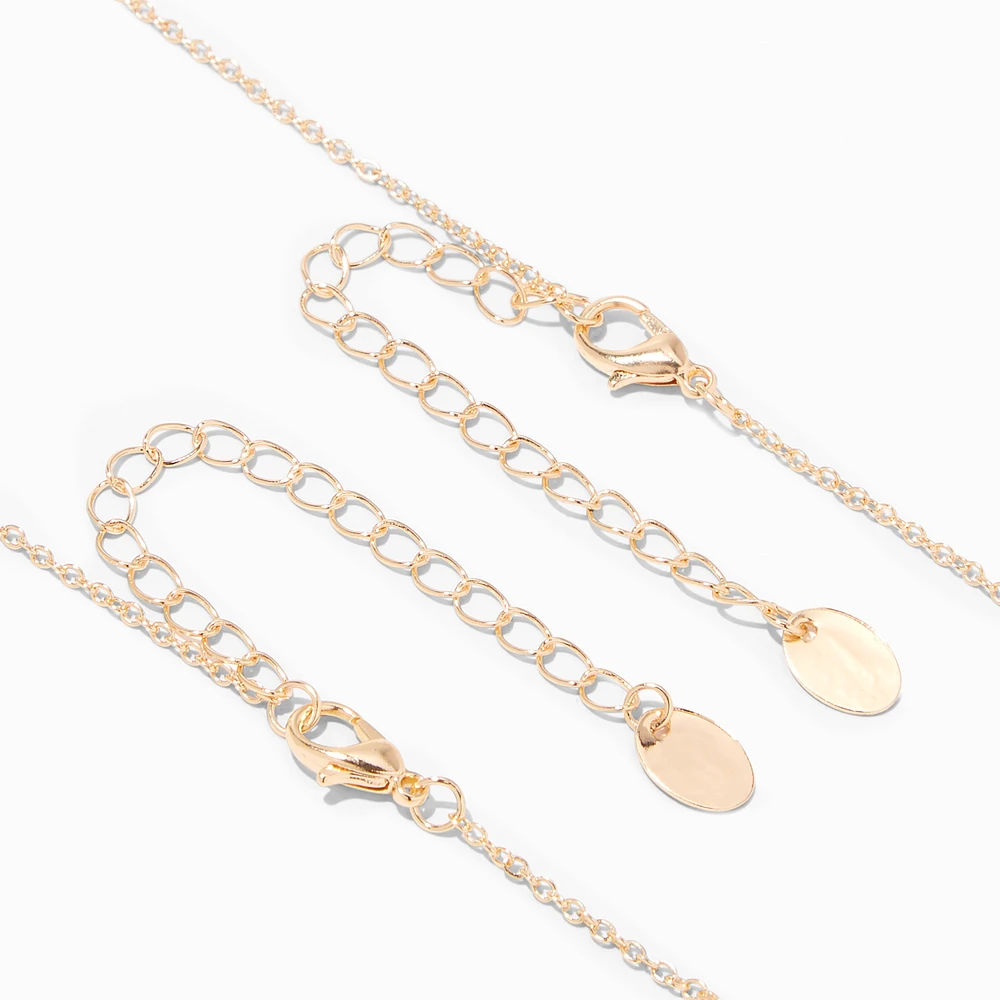 Best Friends BFF Rainbow Split Heart Pendant Necklaces - 2 Pack