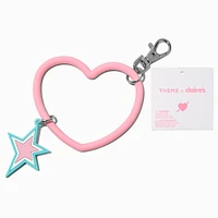 T H E M E x Claire's Pink Heart & Star Keychain Clip