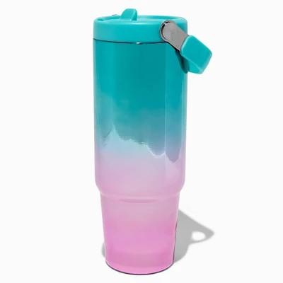 Teal & Pink Ombré Stainless Steel Water Bottle