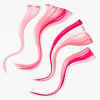 Pink Ombré Faux Hair Clip In Extensions - 4 Pack