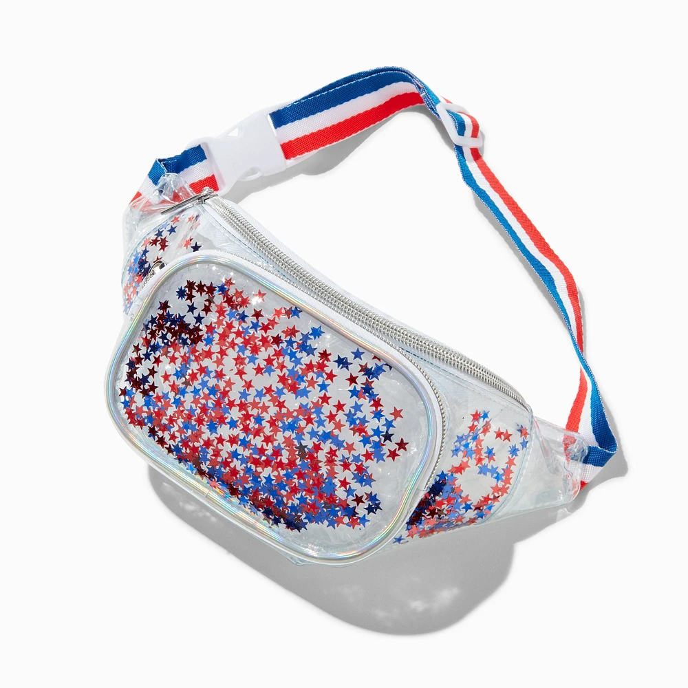 Stars & Stripes Clear Belt Bag
