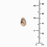 Gold-tone Bean 15mm Hoop Earrings