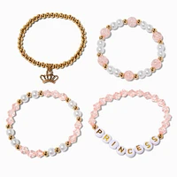 Claire's Club Princess Beaded Stretch Bracelets - 4 Pack