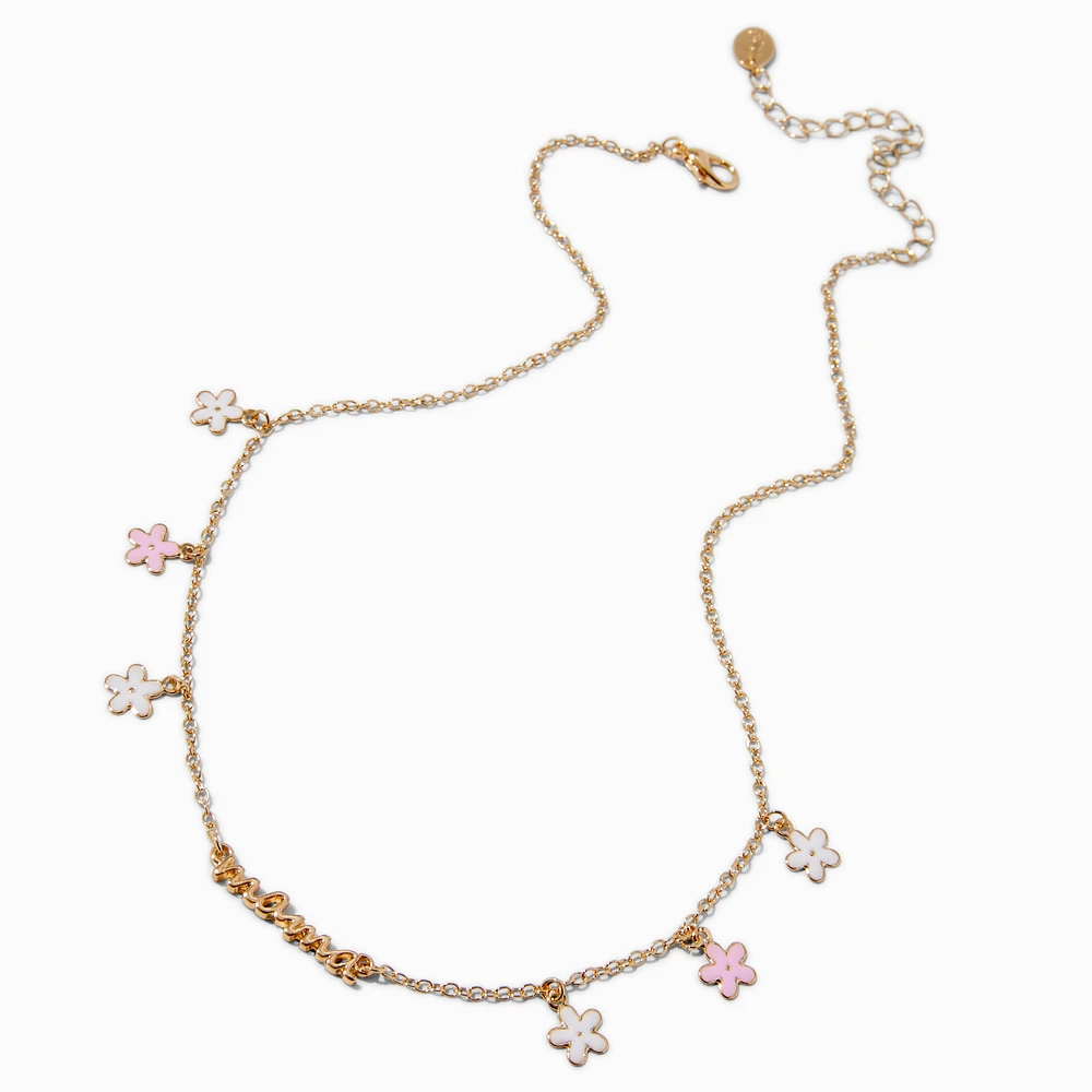 Mommy & Me "Mama" & "Mini" Flower Charm Necklaces - 2 Pack