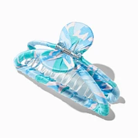 Blue Geometric Fabric Hair Claw