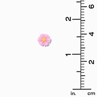 Pink Butterfly & Flower Stud Earrings - 9 Pack