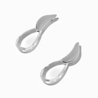 Clear Lucite Teardrop Linear Drop Earrings