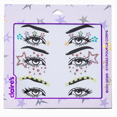 Star, Daisy & Butterfly Mixed Eye Gems - 3 Pack