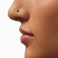 20G Silver-tone Titanium Mixed Nose Studs - 3 Pack 