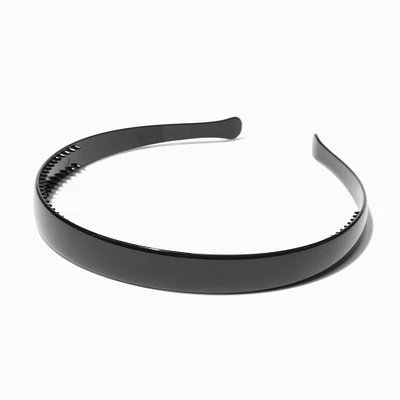 Solid Black Plastic Headband