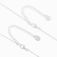 Best Friends Big Sis & Little Butterfly Split Heart Pendant Necklaces - 2 Pack
