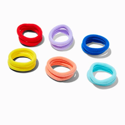 Claire's Club Rainbow Rolled Hair Ties - 12 Pack