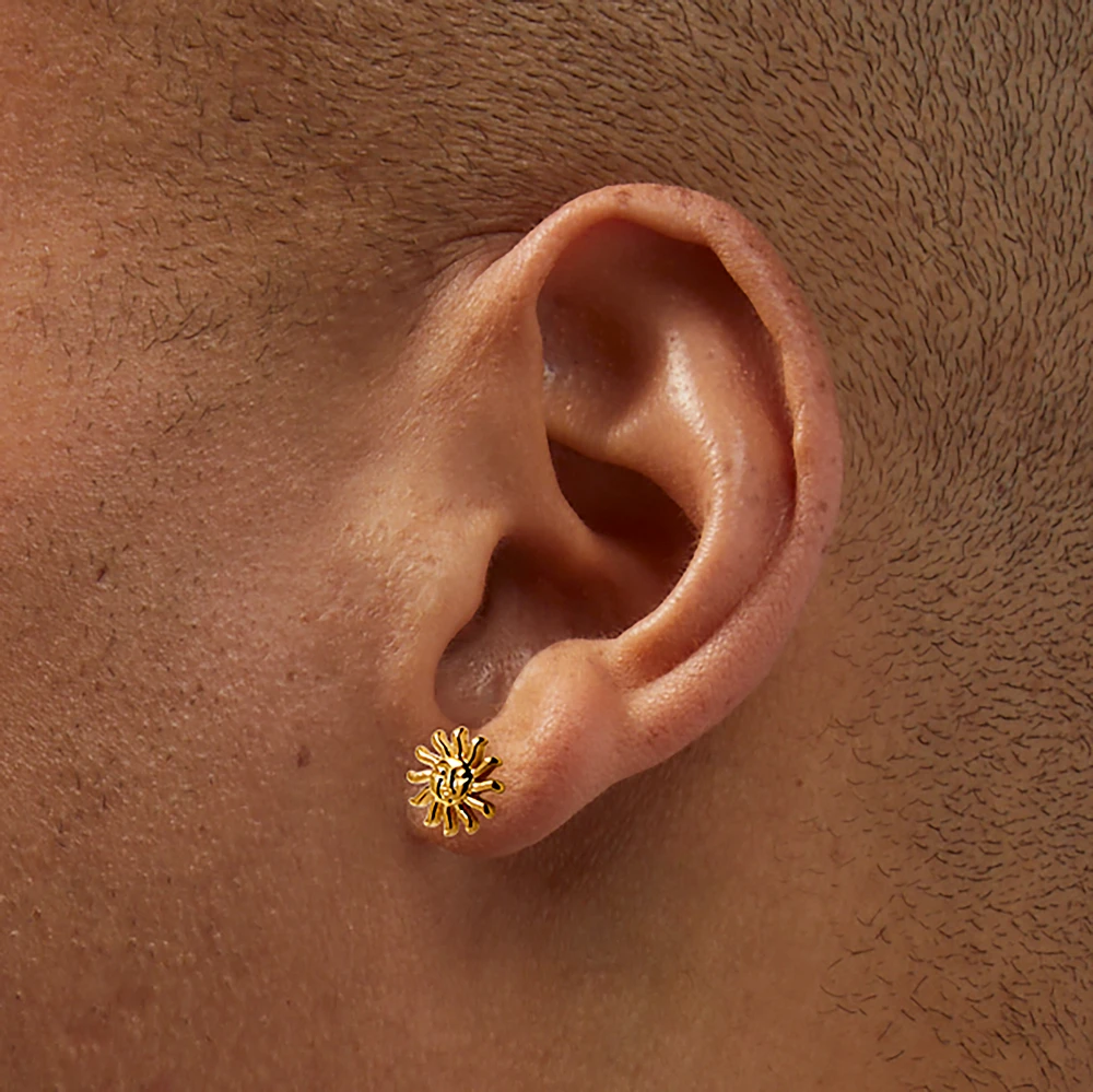 C LUXE by Claire's 18kt Gold Plated Sun Stud Earrings